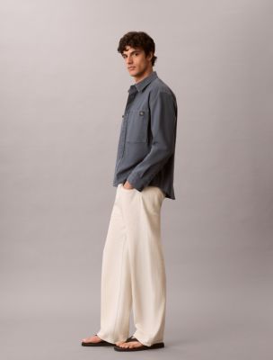 Мужские куртки Calvin Klein Matte Canvas Shirt Jacket — фото 5