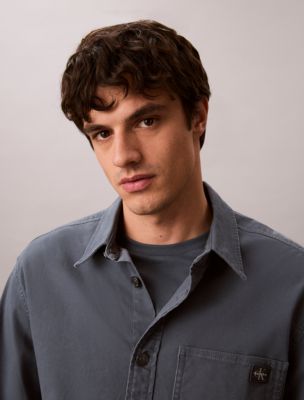 Мужские куртки Calvin Klein Matte Canvas Shirt Jacket — фото 6