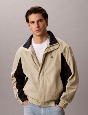 Lightweight Nylon Colorblock Windbreaker Jacket, Mint