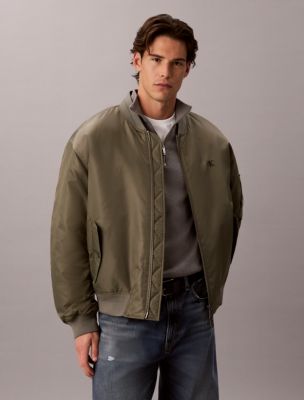 Nylon Bomber Jacket, Dusty Olive