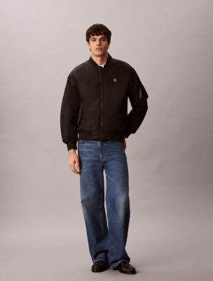 Мужская куртка Calvin Klein Nylon Bomber, цвет: Чёрный — фото 4