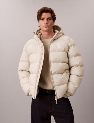 Lightweight Nylon Hooded Puffer Jacket, Moonstruck