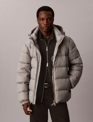 Nylon Relaxed Puffer Jacket, Convoy