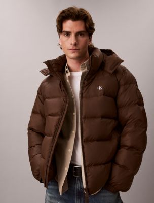 Мужская куртка Calvin Klein Nylon Relaxed Puffer, цвет: Коричневый — фото 2