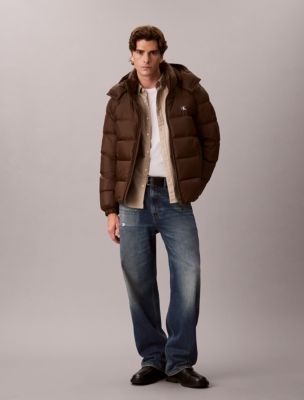 Мужская куртка Calvin Klein Nylon Relaxed Puffer, цвет: Коричневый — фото 4
