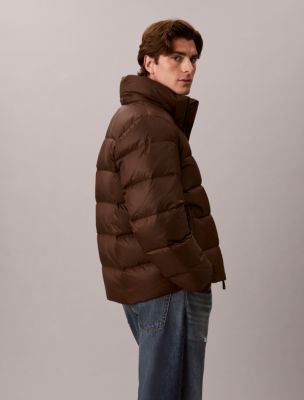 Мужская куртка Calvin Klein Nylon Relaxed Puffer, цвет: Коричневый — фото 5