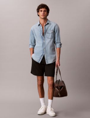 Мужские шорты Calvin Klein Nylon Monogram Pull-On Shorts — фото 3