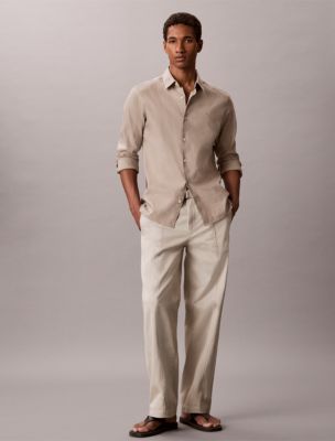 Baggy Cotton Twill Pants, Island Fossil