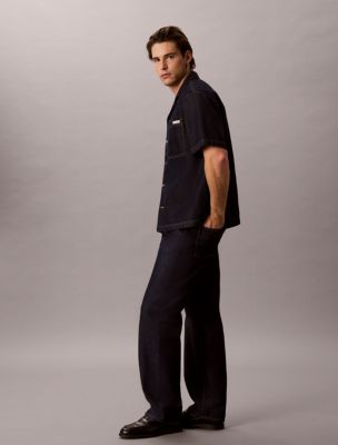 Мужские рубашки Calvin Klein Denim Camp Button-Down Shirt — фото 4
