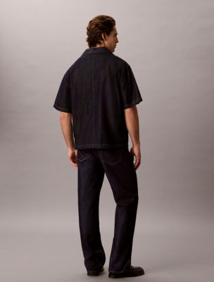 Мужские рубашки Calvin Klein Denim Camp Button-Down Shirt — фото 6