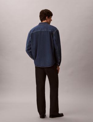 Мужские топы Calvin Klein Denim Allover Monogram 90s Overshirt — фото 5