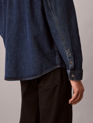 Denim Allover Monogram 90s Overshirt | Calvin Klein