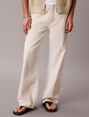 Мужские джинсы Calvin Klein Baggy Linen Blend Jeans — фото 4