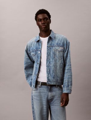Allover Monogram 90s Denim Trucker Jacket, Lt Playbill