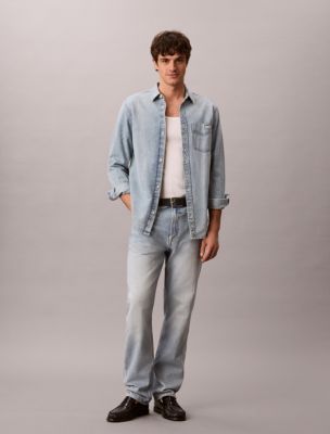 Standard Straight Lightweight Jeans, Washed Signal