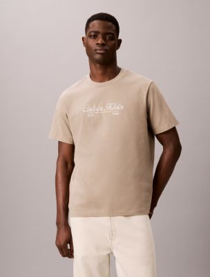 Cursive Logo Graphic Tee, Roasted Cashew