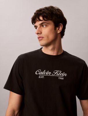 Мужские футболки Calvin Klein Cursive Logo Graphic Tee — фото 3