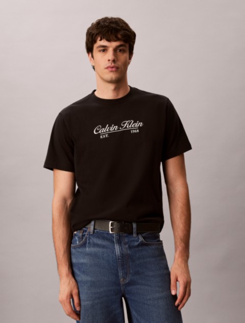 Мужские футболки Calvin Klein Cursive Logo Graphic Tee