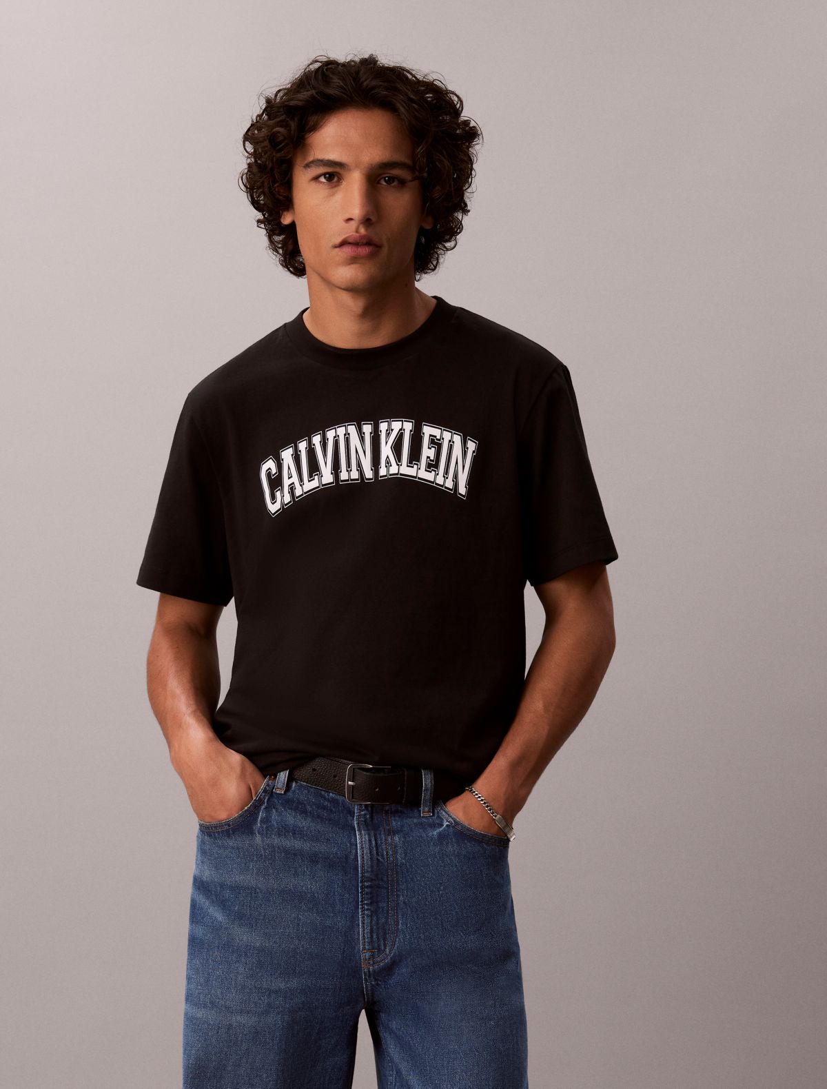 Varsity Calvin Klein Logo Tee