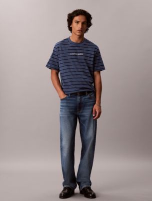 Мужские футболки Calvin Klein Striped Logo Easy Tee — фото 3