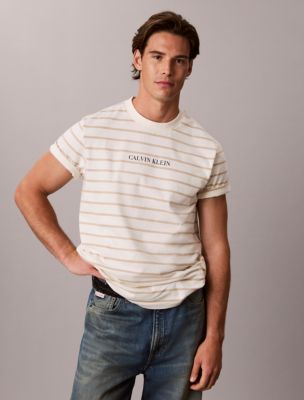 Striped Logo Easy Tee, Tofu