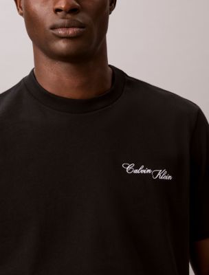 Мужские футболки Calvin Klein Embroidered Calligraphy Easy Tee — фото 3
