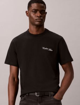 Мужские футболки Calvin Klein Embroidered Calligraphy Easy Tee — фото 5