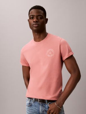 Travel Stamp Graphic Logo Tee, Light Mahogany