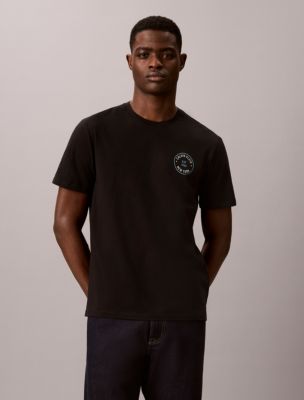 Travel Stamp Graphic Logo Tee, Black