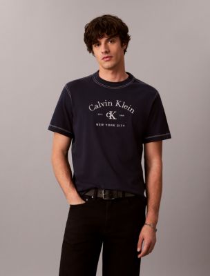 Varsity Logo Washed Easy Tee, Dark Sapphire