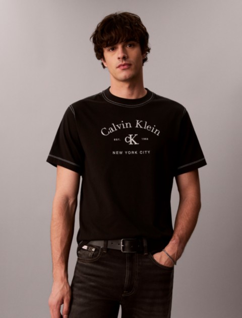 Мужские футболки Calvin Klein Varsity Logo Washed Easy Tee