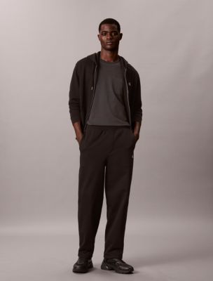 Logo Tape Fleece Sweatpants, Black