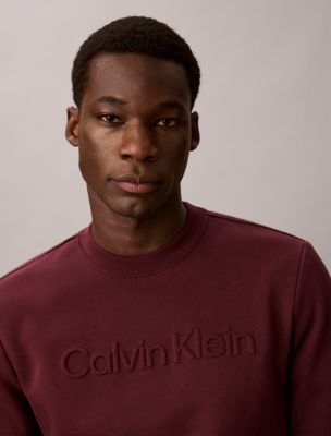 Fleece Embossed Crewneck Sweater, Winetasting