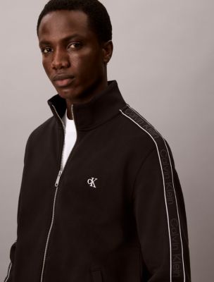 Logo Tape Full Zip Jacket, Black