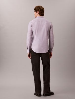 Мужская рубашка Calvin Klein End-On-End Washed Classic, цвет: Crown Jewel — фото 4