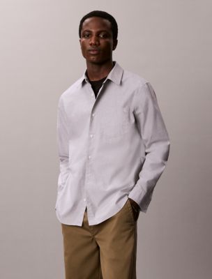 End-On-End Washed Classic Shirt, Grey