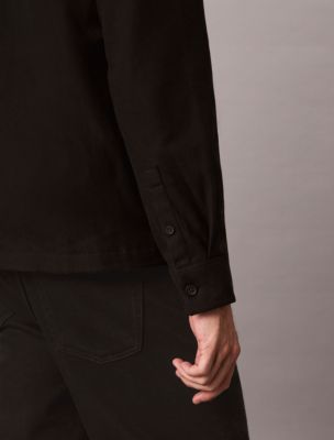 Мужская фланелевая рубашка-куртка Calvin Klein, цвет: Чёрный — фото 5