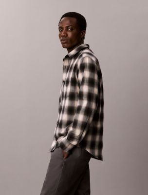 Мужские рубашки Calvin Klein Plaid Flannel Classic Shirt — фото 4