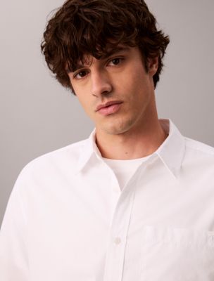 Мужские рубашки Calvin Klein Washed Poplin Button-Down Shirt — фото 3