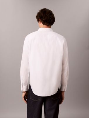 Мужские рубашки Calvin Klein Washed Poplin Button-Down Shirt — фото 4