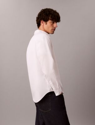 Мужские рубашки Calvin Klein Washed Poplin Button-Down Shirt — фото 5