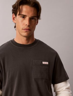 Мужские футболки Calvin Klein Garment-Dyed Pocket T-Shirt — фото 3