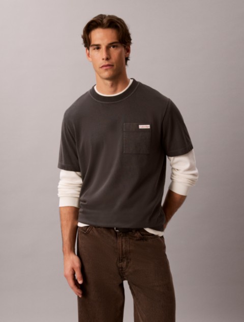Мужские футболки Calvin Klein Garment-Dyed Pocket T-Shirt