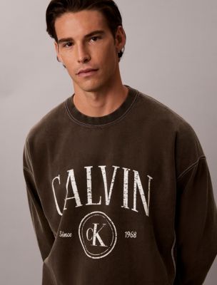 Мужские худи Calvin Klein Terry Logo Graphic Relaxed Sweatshirt — фото 2