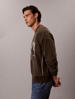 Мужские худи Calvin Klein Terry Logo Graphic Relaxed Sweatshirt — фото 4