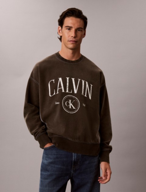 Мужские худи Calvin Klein Terry Logo Graphic Relaxed Sweatshirt