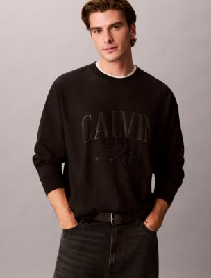 Premium Terry Arch Logo Sweatshirt, Black
