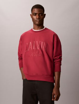 Premium Terry Arch Logo Sweatshirt, Rhododendron