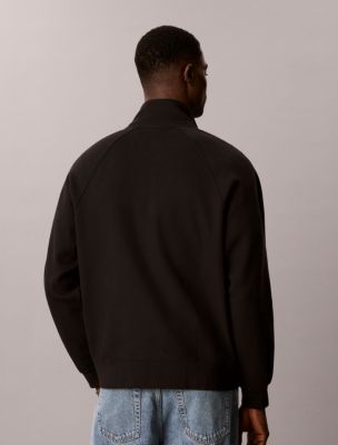 Мужская куртка Calvin Klein Double Knit Monogram Zip, цвет: Чёрный — фото 5