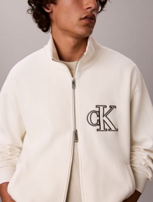 Double Knit Monogram Zip Jacket - thumbnail 4